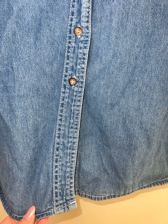 M&M’s Embroidered Denim Button Up Shirt Candy Characters Plus Size 22W 24W - Picture 7 of 12